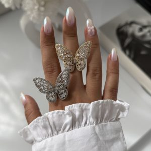 انگشتر جواهری پروانه